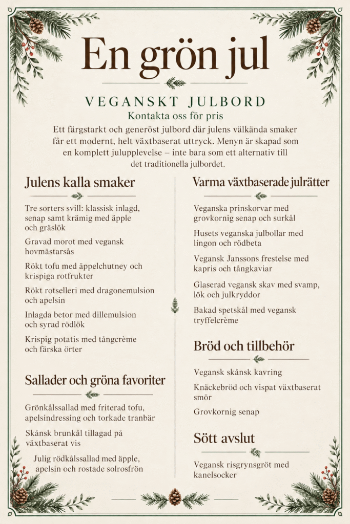 Veganskt julbord 2026